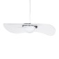 GloboStar® ACRYLICA 60974 Κρεμαστό Φωτιστικό Οροφής Design LED CCT 20W 2240lm 360° AC 220-240V - Εναλλαγή Φωτισμού μέσω Διακόπτη On/Off All In One Ψυχρό 6000k+Φυσικό 4500k+Θερμό 2700k Φ40cm - Μαύρο με Διάφανο Laser Designed Plexiglass - 3 Years Warranty