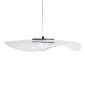 GloboStar® ACRYLICA 60974 Κρεμαστό Φωτιστικό Οροφής Design LED CCT 20W 2240lm 360° AC 220-240V - Εναλλαγή Φωτισμού μέσω Διακόπτη On/Off All In One Ψυχρό 6000k+Φυσικό 4500k+Θερμό 2700k Φ40cm - Μαύρο με Διάφανο Laser Designed Plexiglass - 3 Years Warranty