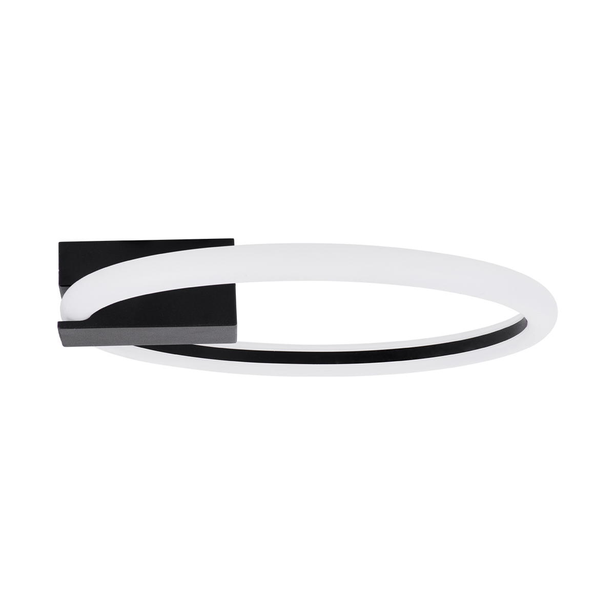 GloboStar® CINDERELLA 60976 Φωτιστικό Οροφής Δαχτυλίδι-Κύκλος LED CCT 16W 1792lm 360° AC 220-240V - Εναλλαγή Φωτισμού μέσω Διακόπτη On/Off All In One Ψυχρό 6000k+Φυσικό 4500k+Θερμό 2700k Φ28cm - Μαύρο - 3 Years Warranty