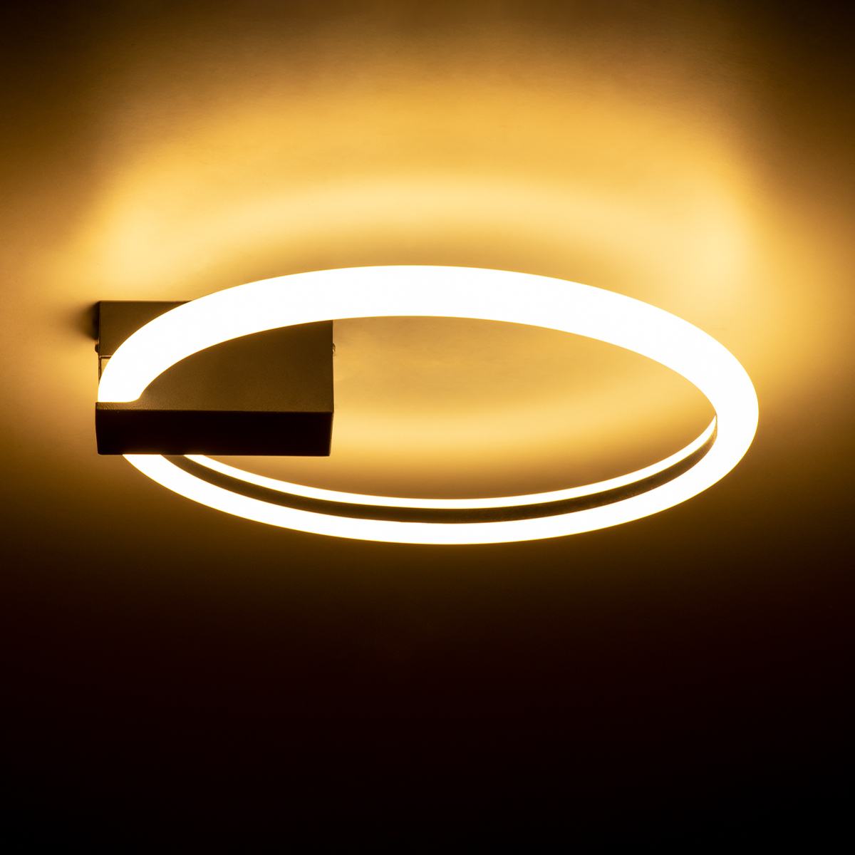 GloboStar® CINDERELLA 60976 Φωτιστικό Οροφής Δαχτυλίδι-Κύκλος LED CCT 16W 1792lm 360° AC 220-240V - Εναλλαγή Φωτισμού μέσω Διακόπτη On/Off All In One Ψυχρό 6000k+Φυσικό 4500k+Θερμό 2700k Φ28cm - Μαύρο - 3 Years Warranty