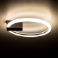 GloboStar® CINDERELLA 60976 Φωτιστικό Οροφής Δαχτυλίδι-Κύκλος LED CCT 16W 1792lm 360° AC 220-240V - Εναλλαγή Φωτισμού μέσω Διακόπτη On/Off All In One Ψυχρό 6000k+Φυσικό 4500k+Θερμό 2700k Φ28cm - Μαύρο - 3 Years Warranty
