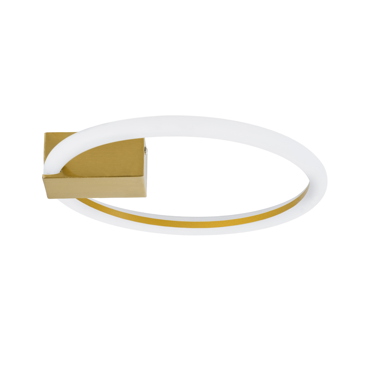 GloboStar® CINDERELLA 60978 Φωτιστικό Οροφής Δαχτυλίδι-Κύκλος LED CCT 16W 1792lm 360° AC 220-240V - Εναλλαγή Φωτισμού μέσω Διακόπτη On/Off All In One Ψυχρό 6000k+Φυσικό 4500k+Θερμό 2700k Φ28cm - Χρυσό Βούρτσας - 3 Years Warranty