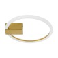 GloboStar® CINDERELLA 60978 Φωτιστικό Οροφής Δαχτυλίδι-Κύκλος LED CCT 16W 1792lm 360° AC 220-240V - Εναλλαγή Φωτισμού μέσω Διακόπτη On/Off All In One Ψυχρό 6000k+Φυσικό 4500k+Θερμό 2700k Φ28cm - Χρυσό Βούρτσας - 3 Years Warranty