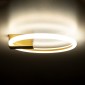GloboStar® CINDERELLA 60978 Φωτιστικό Οροφής Δαχτυλίδι-Κύκλος LED CCT 16W 1792lm 360° AC 220-240V - Εναλλαγή Φωτισμού μέσω Διακόπτη On/Off All In One Ψυχρό 6000k+Φυσικό 4500k+Θερμό 2700k Φ28cm - Χρυσό Βούρτσας - 3 Years Warranty