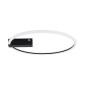 GloboStar® CINDERELLA 60980 Φωτιστικό Οροφής Δαχτυλίδι-Κύκλος LED CCT 30W 3360lm 360° AC 220-240V - Εναλλαγή Φωτισμού μέσω Τηλεχειριστηρίου All In One Ψυχρό 6000k+Φυσικό 4500k+Θερμό 2700k Dimmable Φ50cm - Μαύρο - 3 Years Warranty