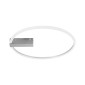 GloboStar® CINDERELLA 60983 Φωτιστικό Οροφής Δαχτυλίδι-Κύκλος LED CCT 30W 3360lm 360° AC 220-240V - Εναλλαγή Φωτισμού μέσω Τηλεχειριστηρίου All In One Ψυχρό 6000k+Φυσικό 4500k+Θερμό 2700k Dimmable Φ50cm - Χρώμιο Νικελ - 3 Years Warranty