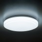 GloboStar® EMERGANO 60992 Πλαφονιέρα Οροφής LED 30W 3000lm 120° AC 220-240V με Ενσωματωμένο Σύστημα Emergency Li-ion 3450mAh/12.8Wh με Αυτονομία έως 3hrs - Αδιάβροχη IP54 Φ38 x Υ5.3cm Ψυχρό Λευκό 6000K - Λευκό - Bridgelux Chips - 3 Years Warranty