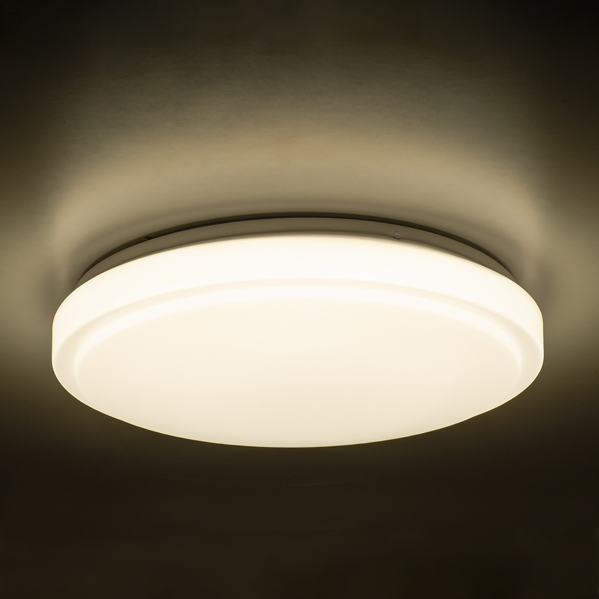 GloboStar® SENSORANO 60995 Πλαφονιέρα Οροφής LED 30W 3000lm 120° AC 220-240V με Ενσωματωμένο Σύστημα Ρυθμιζόμενου Microwave Αισθητήρα Κίνησης - Αδιάβροχη IP54 Φ38 x Υ5.3cm Φυσικό Λευκό 4500K - Λευκό - Bridgelux Chips - 3 Years Warranty