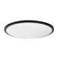 GloboStar® TUFFIN 60998 Πλαφονιέρα Οροφής LED 36W 4140lm 120° AC 220-240V Αδιάβροχη IP54 Φ48 x Υ6.5cm Ψυχρό Λευκό 6000K - Μαύρο - Bridgelux Chips - 3 Years Warranty