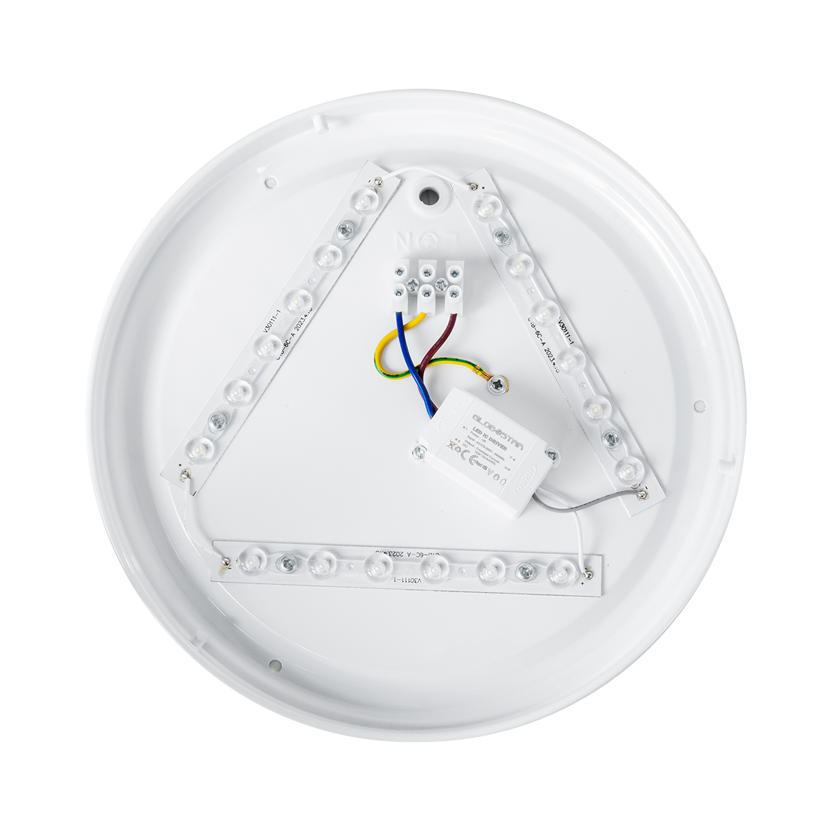 GloboStar® CELANO 61006 LED Πλαφονιέρα Οροφής Στρόγγυλη Φ26 20W 1900lm 120° AC 220-240V Αδιάβροχη IP54 Φ26 x Υ6cm Φυσικό Λευκό 4500K - 3 Χρόνια Εγγύηση