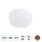 GloboStar® REVANO 61011 LED Πλαφονιέρα Οροφής Στρόγγυλη Φ12 12W 1200lm 180° AC 220-240V Αδιάβροχη IP54 Φ12 x Υ4.5cm Ψυχρό Λευκό 6000K - 2 Χρόνια Εγγύηση