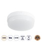 GloboStar® REVANO 61015 LED Πλαφονιέρα Οροφής Στρόγγυλη Φ17 15W 1425lm 180° AC 220-240V Αδιάβροχη IP54 Φ17 x Υ5cm Φυσικό Λευκό 4500K - 2 Χρόνια Εγγύηση