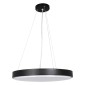 GloboStar® CASPER 61019 Κρεμαστή Πλαφονιέρα Οροφής LED CCT 76W 8372lm 120° AC 220-240V - Εναλλαγή Φωτισμού μέσω Τηλεχειριστηρίου All In One Ψυχρό Λευκό 6000k+Φυσικό Λευκό 4500k+Θερμό Λευκό 2700k Dimmable Φ45cm - Μαύρο - 3 Years Warranty