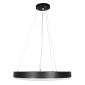 GloboStar® CASPER 61019 Κρεμαστή Πλαφονιέρα Οροφής LED CCT 76W 8372lm 120° AC 220-240V - Εναλλαγή Φωτισμού μέσω Τηλεχειριστηρίου All In One Ψυχρό Λευκό 6000k+Φυσικό Λευκό 4500k+Θερμό Λευκό 2700k Dimmable Φ45cm - Μαύρο - 3 Years Warranty