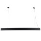 GloboStar® FELIX 61028-P Γραμμικό Κρεμαστό Φωτιστικό Linear LED CCT 54W 6500lm 120° AC 220-240V Μ120 x Π3.5 x Υ7cm - Εναλλαγή Φωτισμού μέσω Τηλεχειριστηρίου All In One Ψυχρό 6000k+Φυσικό 4500k+Θερμό 2700k Dimmable - Μαύρο - 3 Years Warranty