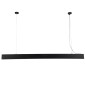 GloboStar® ORION 61030-P Γραμμικό Κρεμαστό Φωτιστικό Linear LED CCT 72W 8600lm 120° AC 220-240V Μ120 x Π5.5 x Υ7cm - Εναλλαγή Φωτισμού μέσω Τηλεχειριστηρίου All In One Ψυχρό 6000k+Φυσικό 4500k+Θερμό 2700k Dimmable - Μαύρο - 3 Years Warranty