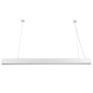 GloboStar® ORION 61031-P Γραμμικό Κρεμαστό Φωτιστικό Linear LED CCT 72W 8600lm 120° AC 220-240V Μ120 x Π5.5 x Υ7cm - Εναλλαγή Φωτισμού μέσω Τηλεχειριστηρίου All In One Ψυχρό 6000k+Φυσικό 4500k+Θερμό 2700k Dimmable - Λευκό - 3 Years Warranty