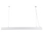 GloboStar® ORION 61031-P Γραμμικό Κρεμαστό Φωτιστικό Linear LED CCT 72W 8600lm 120° AC 220-240V Μ120 x Π5.5 x Υ7cm - Εναλλαγή Φωτισμού μέσω Τηλεχειριστηρίου All In One Ψυχρό 6000k+Φυσικό 4500k+Θερμό 2700k Dimmable - Λευκό - 3 Years Warranty