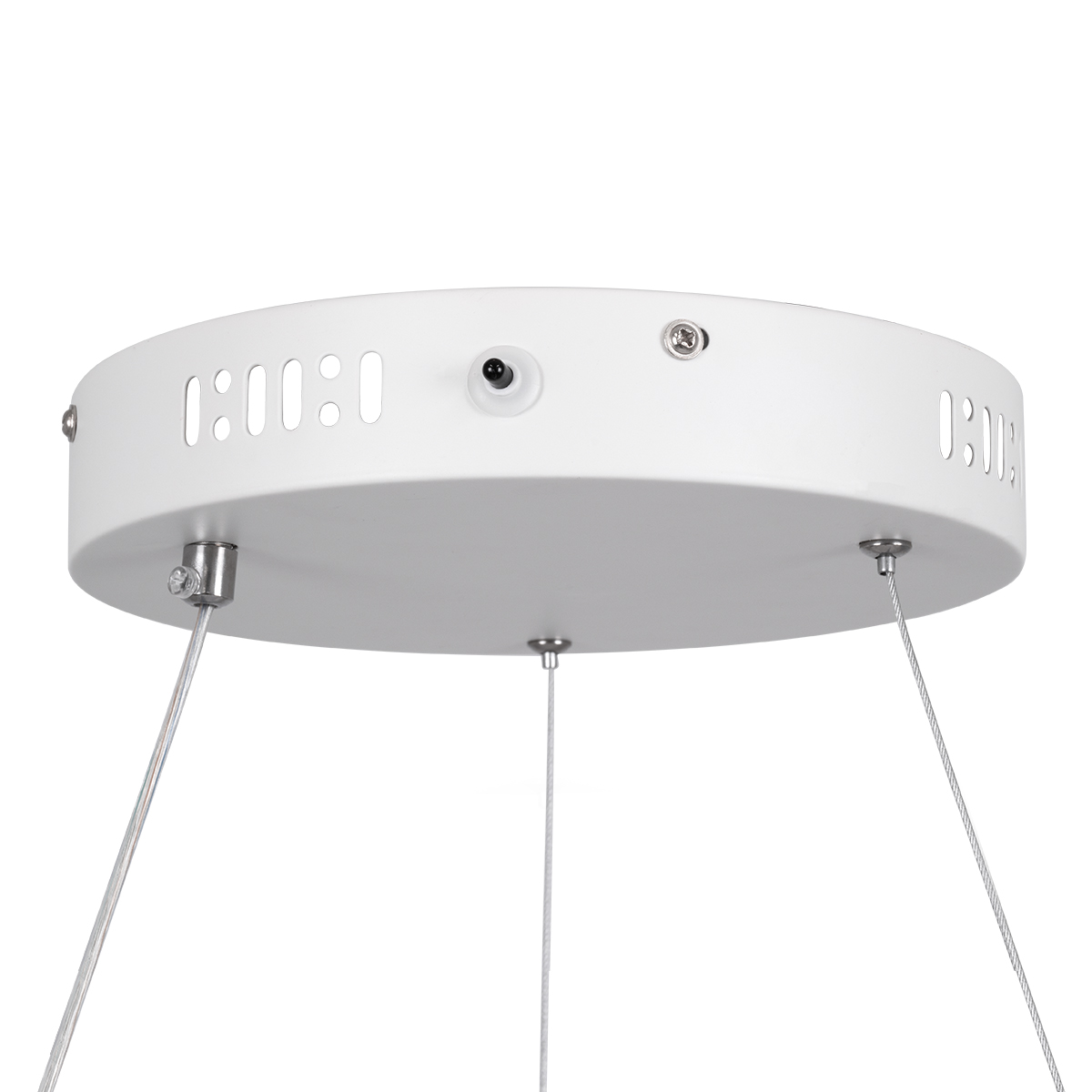 GloboStar® ARIANA 61038 Κρεμαστή Πλαφονιέρα Οροφής Κύκλος LED CCT 55W 6376lm 120° AC 220-240V - Εναλλαγή Φωτισμού μέσω Τηλεχειριστηρίου All In One Ψυχρό Λευκό 6000k+Φυσικό Λευκό 4500k+Θερμό Λευκό 2700k Dimmable Φ48cm - Λευκό - 3 Years Warranty