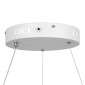 GloboStar® ARIANA 61038 Κρεμαστή Πλαφονιέρα Οροφής Κύκλος LED CCT 55W 6376lm 120° AC 220-240V - Εναλλαγή Φωτισμού μέσω Τηλεχειριστηρίου All In One Ψυχρό Λευκό 6000k+Φυσικό Λευκό 4500k+Θερμό Λευκό 2700k Dimmable Φ48cm - Λευκό - 3 Years Warranty