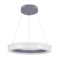 GloboStar® ARIANA 61039 Κρεμαστή Πλαφονιέρα Οροφής Κύκλος LED CCT 55W 6376lm 120° AC 220-240V - Εναλλαγή Φωτισμού μέσω Τηλεχειριστηρίου All In One Ψυχρό Λευκό 6000k+Φυσικό Λευκό 4500k+Θερμό Λευκό 2700k Dimmable Φ48cm - Ανθρακί - 3 Years Warrant