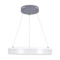 GloboStar® ARIANA 61039 Κρεμαστή Πλαφονιέρα Οροφής Κύκλος LED CCT 55W 6376lm 120° AC 220-240V - Εναλλαγή Φωτισμού μέσω Τηλεχειριστηρίου All In One Ψυχρό Λευκό 6000k+Φυσικό Λευκό 4500k+Θερμό Λευκό 2700k Dimmable Φ48cm - Ανθρακί - 3 Years Warrant