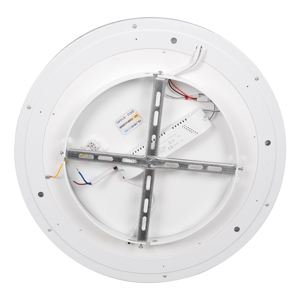 GloboStar® MELINA 61040 Πλαφονιέρα Οροφής Κύκλος LED CCT 55W 6376lm 120° AC 220-240V - Εναλλαγή Φωτισμού μέσω Τηλεχειριστηρίου All In One Ψυχρό Λευκό 6000k+Φυσικό Λευκό 4500k+Θερμό Λευκό 2700k Dimmable Φ48cm - Μαύρο - 3 Years Warranty