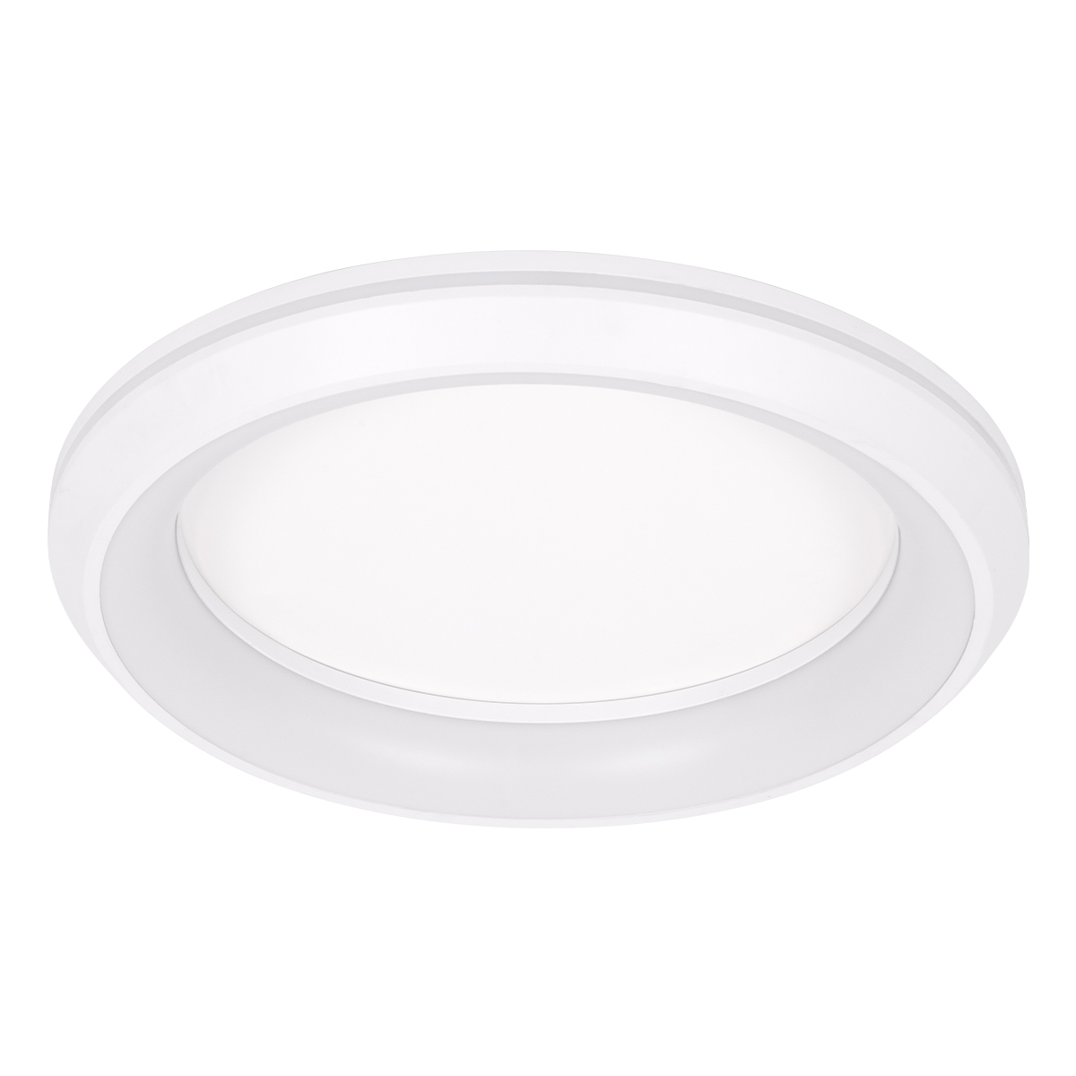 GloboStar® MELINA 61041 Πλαφονιέρα Οροφής Κύκλος LED CCT 55W 6376lm 120° AC 220-240V - Εναλλαγή Φωτισμού μέσω Τηλεχειριστηρίου All In One Ψυχρό Λευκό 6000k+Φυσικό Λευκό 4500k+Θερμό Λευκό 2700k Dimmable Φ48cm - Λευκό - 3 Years Warranty
