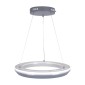 GloboStar® MELINA 61045 Κρεμαστή Πλαφονιέρα Οροφής Κύκλος LED CCT 55W 6376lm 120° AC 220-240V - Εναλλαγή Φωτισμού μέσω Τηλεχειριστηρίου All In One Ψυχρό Λευκό 6000k+Φυσικό Λευκό 4500k+Θερμό Λευκό 2700k Dimmable Φ48cm - Ανθρακί - 3 Years Warranty