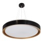 GloboStar® BARCHETTA 61047-S Πλαφονιέρα Οροφής LED CCT 72W 8306lm 120° AC 220-240V - Εναλλαγή Φωτισμού μέσω Τηλεχειριστηρίου All In One Ψυχρό 6000k+Φυσικό 4500k+Θερμό 2700k Dimmable Φ48cm - Μαύρο με Χρυσό - 3 Years Warranty