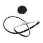 GloboStar® DEXTER 61049 Κρεμαστό Φωτιστικό Οροφής Design LED CCT 72W 8064lm 300° AC 220-240V - Εναλλαγή Φωτισμού μέσω Τηλεχειριστηρίου All In One Ψυχρό 6000k+Φυσικό 4500k+Θερμό 2700k Dimmable Φ56cm - Μαύρο - 3 Years Warranty