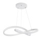 GloboStar® DEXTER 61050 Κρεμαστό Φωτιστικό Οροφής Design LED CCT 72W 8064lm 300° AC 220-240V - Εναλλαγή Φωτισμού μέσω Τηλεχειριστηρίου All In One Ψυχρό 6000k+Φυσικό 4500k+Θερμό 2700k Dimmable Φ56cm - Λευκό - 3 Years Warranty