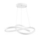 GloboStar® DEXTER 61050 Κρεμαστό Φωτιστικό Οροφής Design LED CCT 72W 8064lm 300° AC 220-240V - Εναλλαγή Φωτισμού μέσω Τηλεχειριστηρίου All In One Ψυχρό 6000k+Φυσικό 4500k+Θερμό 2700k Dimmable Φ56cm - Λευκό - 3 Years Warranty