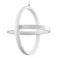 GloboStar® ALICE 61056 Κρεμαστό Φωτιστικό Οροφής Design LED CCT 20W 2400lm 300° AC 220-240V - Εναλλαγή Φωτισμού μέσω Διακόπτη On/Off All In One Ψυχρό 6000k+Φυσικό 4500k+Θερμό 2700k Μ25 x Π22 x Υ25cm - Λευκό
