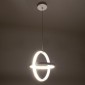 GloboStar® ALICE 61056 Κρεμαστό Φωτιστικό Οροφής Design LED CCT 20W 2400lm 300° AC 220-240V - Εναλλαγή Φωτισμού μέσω Διακόπτη On/Off All In One Ψυχρό 6000k+Φυσικό 4500k+Θερμό 2700k Μ25 x Π22 x Υ25cm - Λευκό