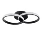 GloboStar® CORA 61058 Φωτιστικό Οροφής Design LED CCT 18W 2160lm 300° AC 220-240V - Εναλλαγή Φωτισμού μέσω Διακόπτη On/Off All In One Ψυχρό 6000k+Φυσικό 4500k+Θερμό 2700k Μ36 x Π20.5 x Υ7cm - Μαύρο