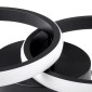 GloboStar® CORA 61058 Φωτιστικό Οροφής Design LED CCT 18W 2160lm 300° AC 220-240V - Εναλλαγή Φωτισμού μέσω Διακόπτη On/Off All In One Ψυχρό 6000k+Φυσικό 4500k+Θερμό 2700k Μ36 x Π20.5 x Υ7cm - Μαύρο