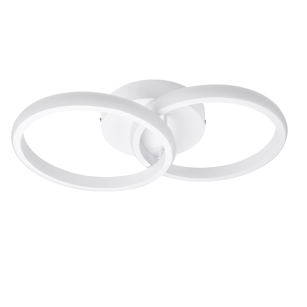 GloboStar® CORA 61059 Φωτιστικό Οροφής Design LED CCT 18W 2160lm 300° AC 220-240V - Εναλλαγή Φωτισμού μέσω Διακόπτη On/Off All In One Ψυχρό 6000k+Φυσικό 4500k+Θερμό 2700k Μ36 x Π20.5 x Υ7cm - Λευκό