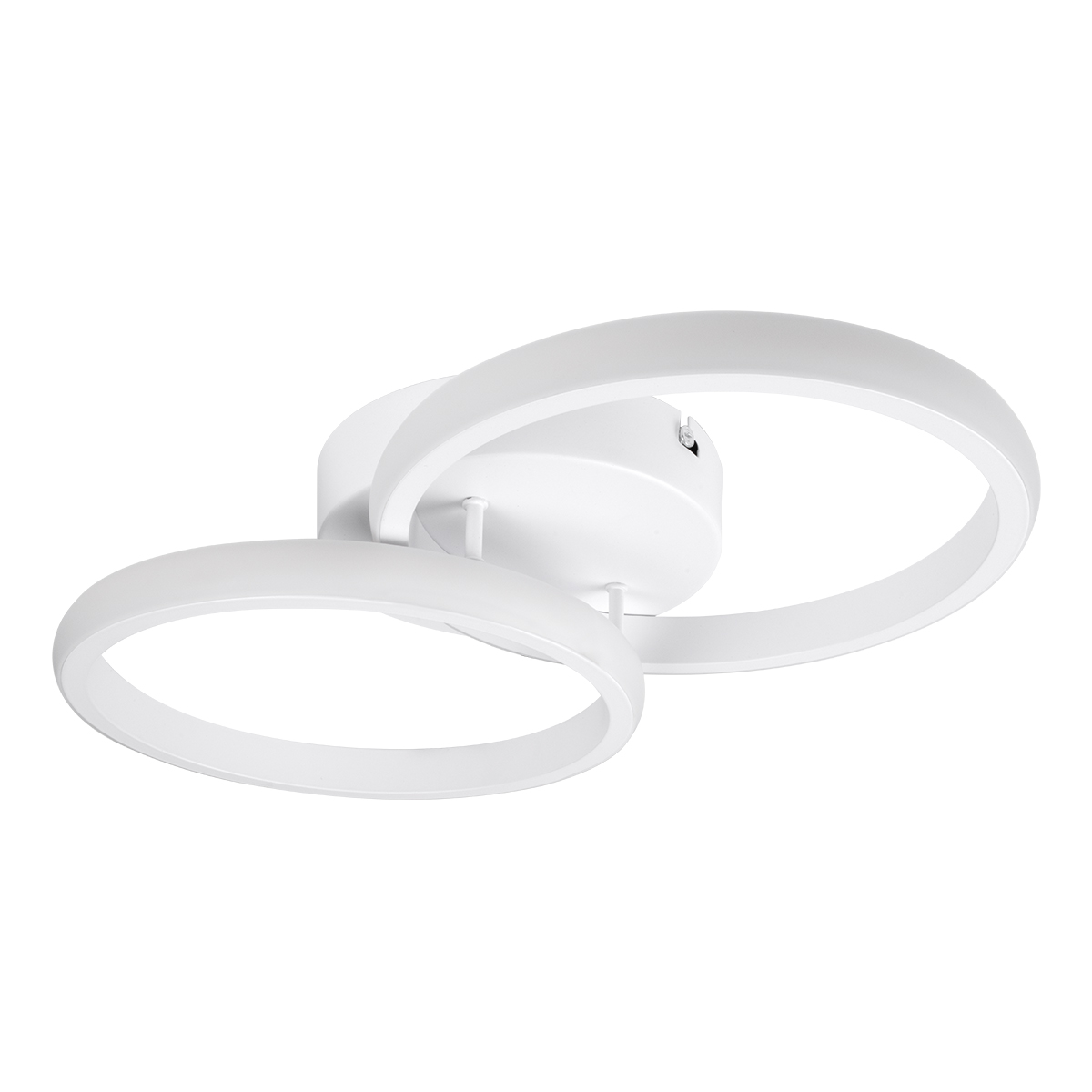 GloboStar® CORA 61059 Φωτιστικό Οροφής Design LED CCT 18W 2160lm 300° AC 220-240V - Εναλλαγή Φωτισμού μέσω Διακόπτη On/Off All In One Ψυχρό 6000k+Φυσικό 4500k+Θερμό 2700k Μ36 x Π20.5 x Υ7cm - Λευκό