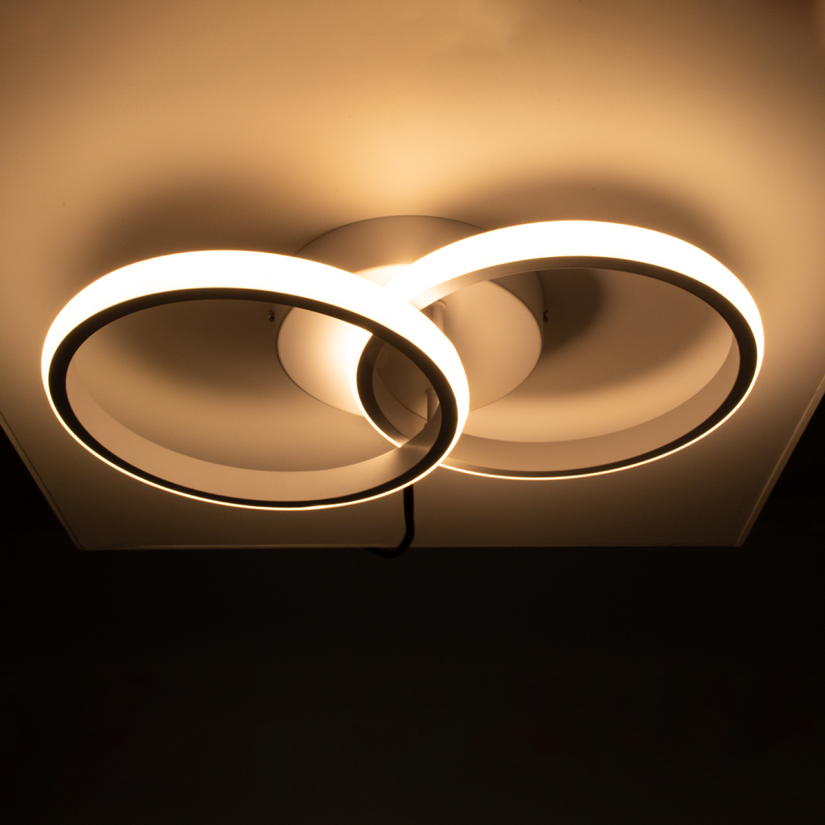 GloboStar® CORA 61059 Φωτιστικό Οροφής Design LED CCT 18W 2160lm 300° AC 220-240V - Εναλλαγή Φωτισμού μέσω Διακόπτη On/Off All In One Ψυχρό 6000k+Φυσικό 4500k+Θερμό 2700k Μ36 x Π20.5 x Υ7cm - Λευκό