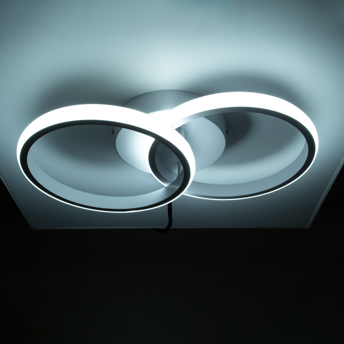 GloboStar® CORA 61059 Φωτιστικό Οροφής Design LED CCT 18W 2160lm 300° AC 220-240V - Εναλλαγή Φωτισμού μέσω Διακόπτη On/Off All In One Ψυχρό 6000k+Φυσικό 4500k+Θερμό 2700k Μ36 x Π20.5 x Υ7cm - Λευκό