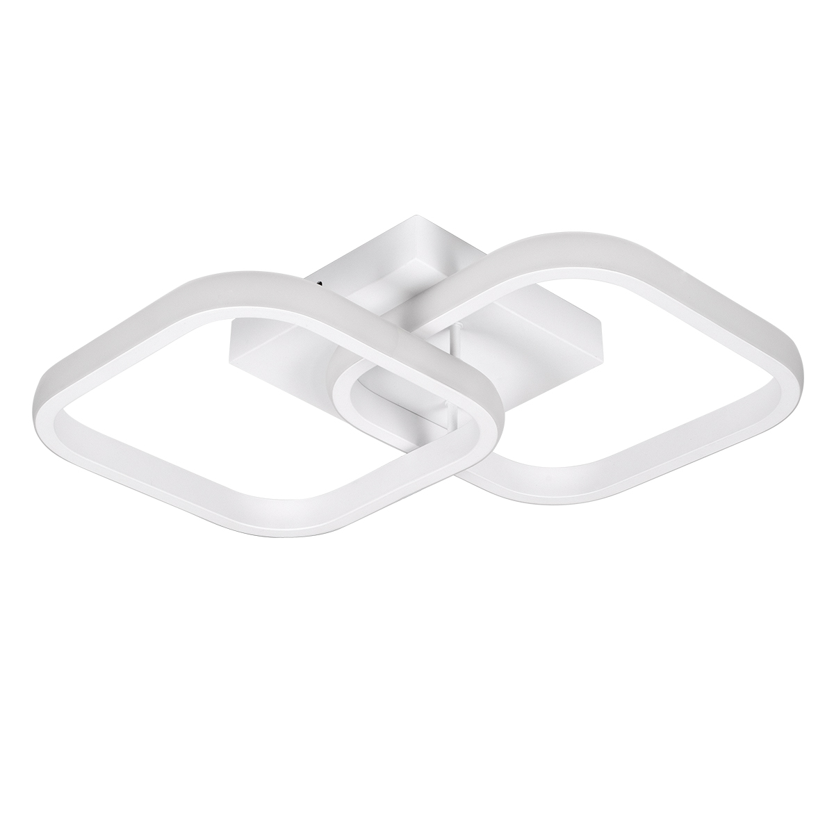 GloboStar® NORA 61062 Φωτιστικό Οροφής Design LED CCT 22W 2640lm 300° AC 220-240V - Εναλλαγή Φωτισμού μέσω Διακόπτη On/Off All In One Ψυχρό 6000k+Φυσικό 4500k+Θερμό 2700k Μ40 x Π24 x Υ7cm - Λευκό