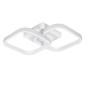 GloboStar® NORA 61062 Φωτιστικό Οροφής Design LED CCT 22W 2640lm 300° AC 220-240V - Εναλλαγή Φωτισμού μέσω Διακόπτη On/Off All In One Ψυχρό 6000k+Φυσικό 4500k+Θερμό 2700k Μ40 x Π24 x Υ7cm - Λευκό