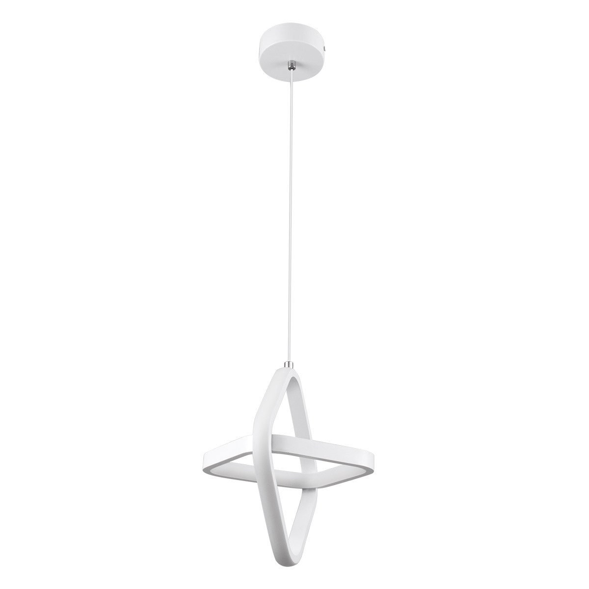 GloboStar® ROSE 61065 Κρεμαστό Φωτιστικό Οροφής Design LED CCT 22W 2640lm 300° AC 220-240V - Εναλλαγή Φωτισμού μέσω Διακόπτη On/Off All In One Ψυχρό 6000k+Φυσικό 4500k+Θερμό 2700k Μ24 x Π22 x Υ24cm - Λευκό