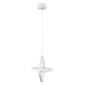 GloboStar® ROSE 61065 Κρεμαστό Φωτιστικό Οροφής Design LED CCT 22W 2640lm 300° AC 220-240V - Εναλλαγή Φωτισμού μέσω Διακόπτη On/Off All In One Ψυχρό 6000k+Φυσικό 4500k+Θερμό 2700k Μ24 x Π22 x Υ24cm - Λευκό