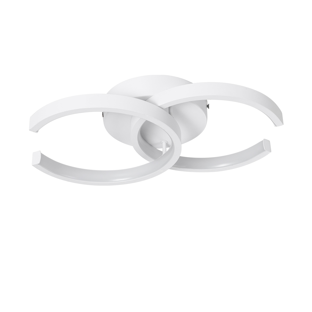 GloboStar® EVA 61068 Φωτιστικό Οροφής Design LED CCT 16W 1920lm 300° AC 220-240V - Εναλλαγή Φωτισμού μέσω Διακόπτη On/Off All In One Ψυχρό 6000k+Φυσικό 4500k+Θερμό 2700k Μ33 x Π21 x Υ7cm - Λευκό