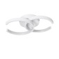 GloboStar® EVA 61068 Φωτιστικό Οροφής Design LED CCT 16W 1920lm 300° AC 220-240V - Εναλλαγή Φωτισμού μέσω Διακόπτη On/Off All In One Ψυχρό 6000k+Φυσικό 4500k+Θερμό 2700k Μ33 x Π21 x Υ7cm - Λευκό