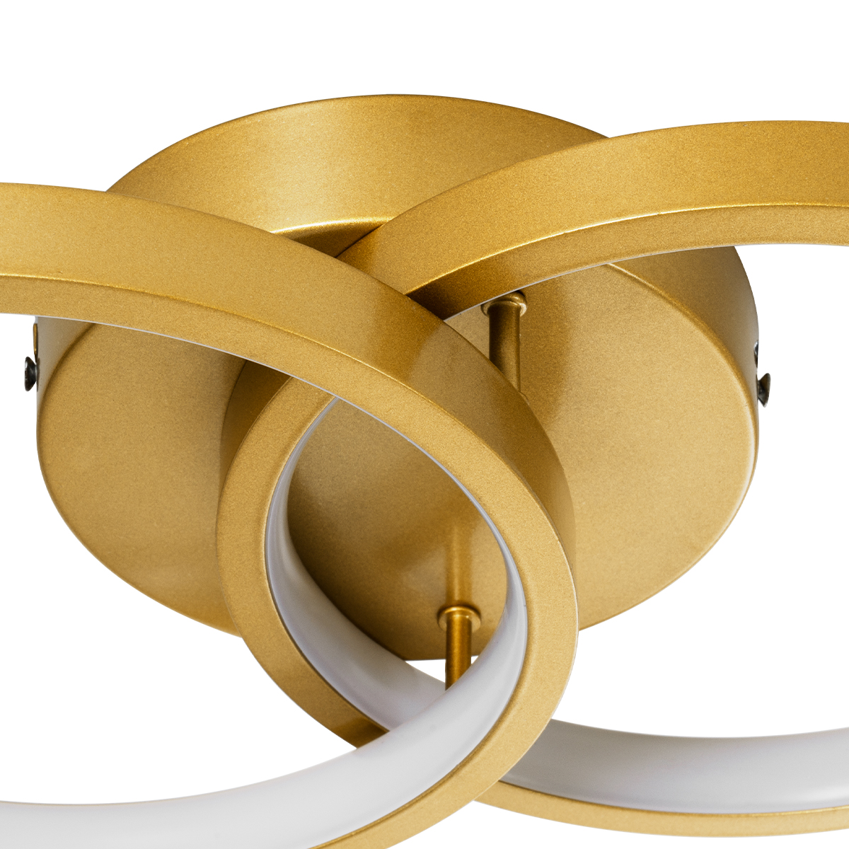 GloboStar® EVA 61069 Φωτιστικό Οροφής Design LED CCT 16W 1920lm 300° AC 220-240V - Εναλλαγή Φωτισμού μέσω Διακόπτη On/Off All In One Ψυχρό 6000k+Φυσικό 4500k+Θερμό 2700k Μ33 x Π21 x Υ7cm - Χρυσό Βούρτσας