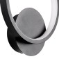GloboStar® TED 61070 Φωτιστικό Τοίχου - Απλίκα Design LED CCT 9W 1080lm 300° AC 220-240V - Εναλλαγή Φωτισμού μέσω Διακόπτη On/Off All In One Ψυχρό 6000k+Φυσικό 4500k+Θερμό 2700k Μ20 x Π5.5 x Υ23cm - Μαύρο