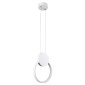 GloboStar® CYCLOS 61074 Κρεμαστό Φωτιστικό Οροφής Design LED CCT 9W 1080lm 300° AC 220-240V - Εναλλαγή Φωτισμού μέσω Διακόπτη On/Off All In One Ψυχρό 6000k+Φυσικό 4500k+Θερμό 2700k Μ21 x Π2.3 x Υ26.5cm - Λευκό